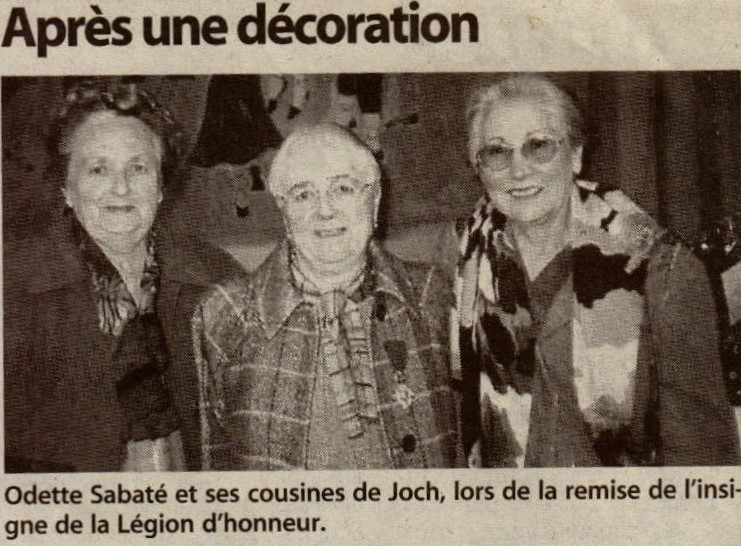 Odette Sabaté et ses cousines de Joch